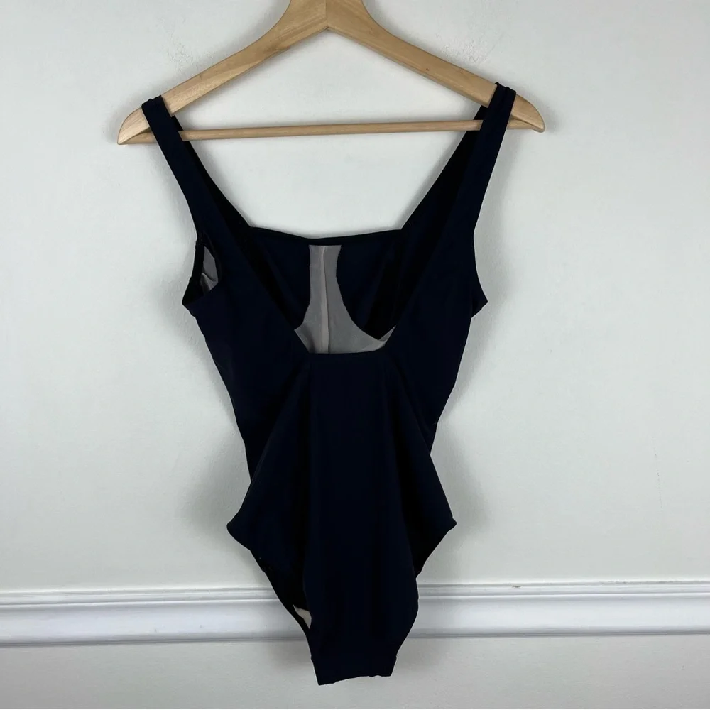 Sunflair‎ Blue Gold Square Neck Shaping One Piece Bathing Suit Size 10